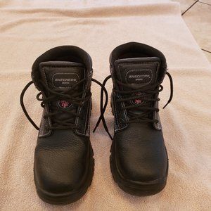 Skechers Steel Toe Work Boots (Workshire Krabok 77241) - Color Black, Size 9